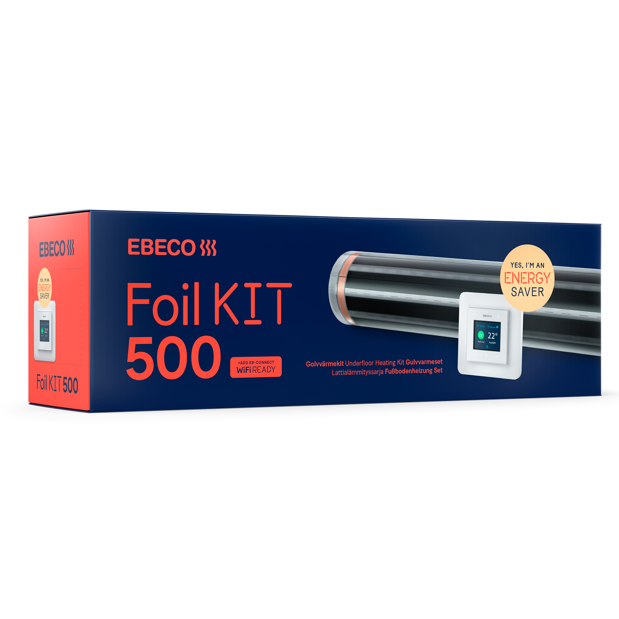 Ebeco Foil Kit 500 Golvvärmefoliekit med värmefolie och termostat 1 m