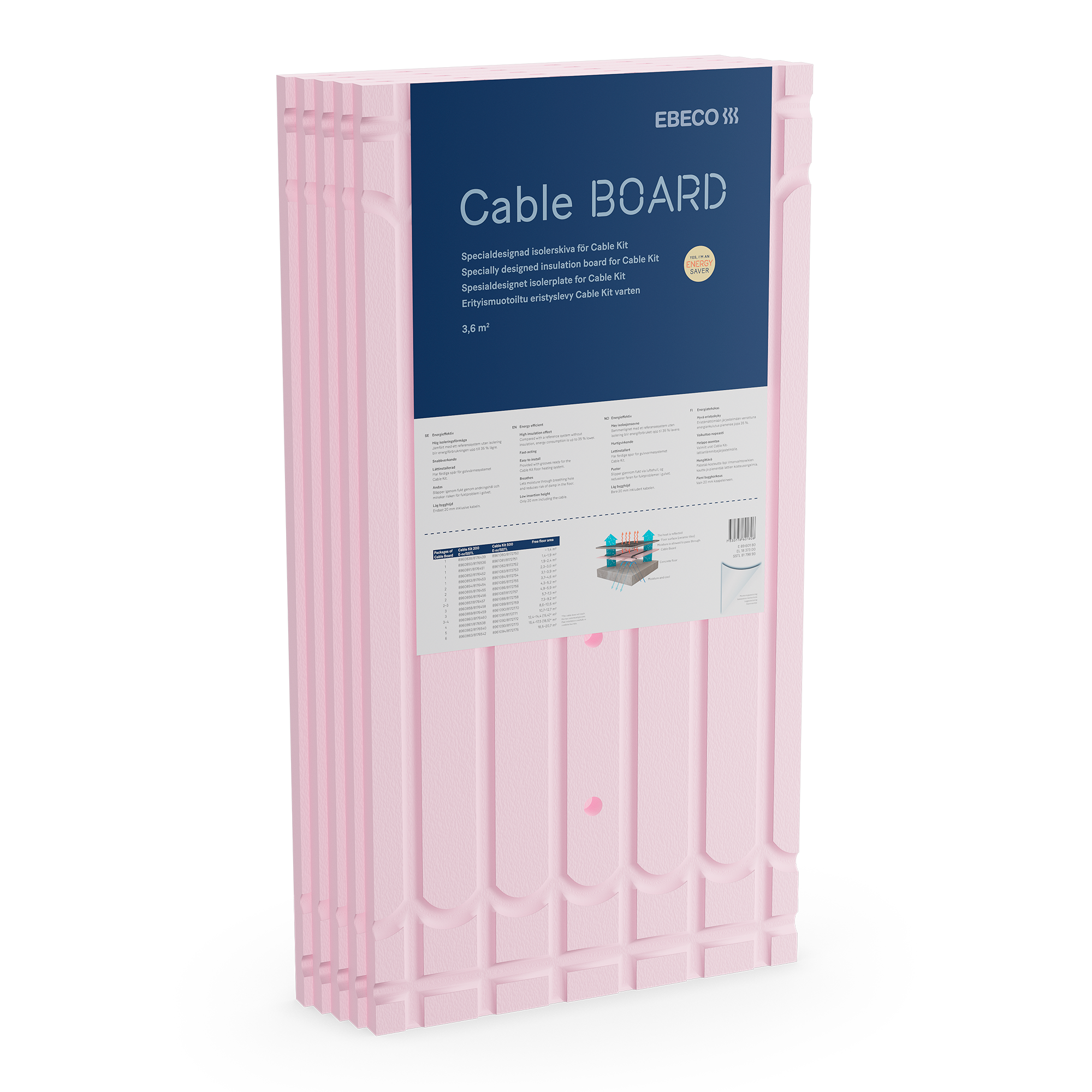 Ebeco Cable Board Isolerskiva 5-pack
