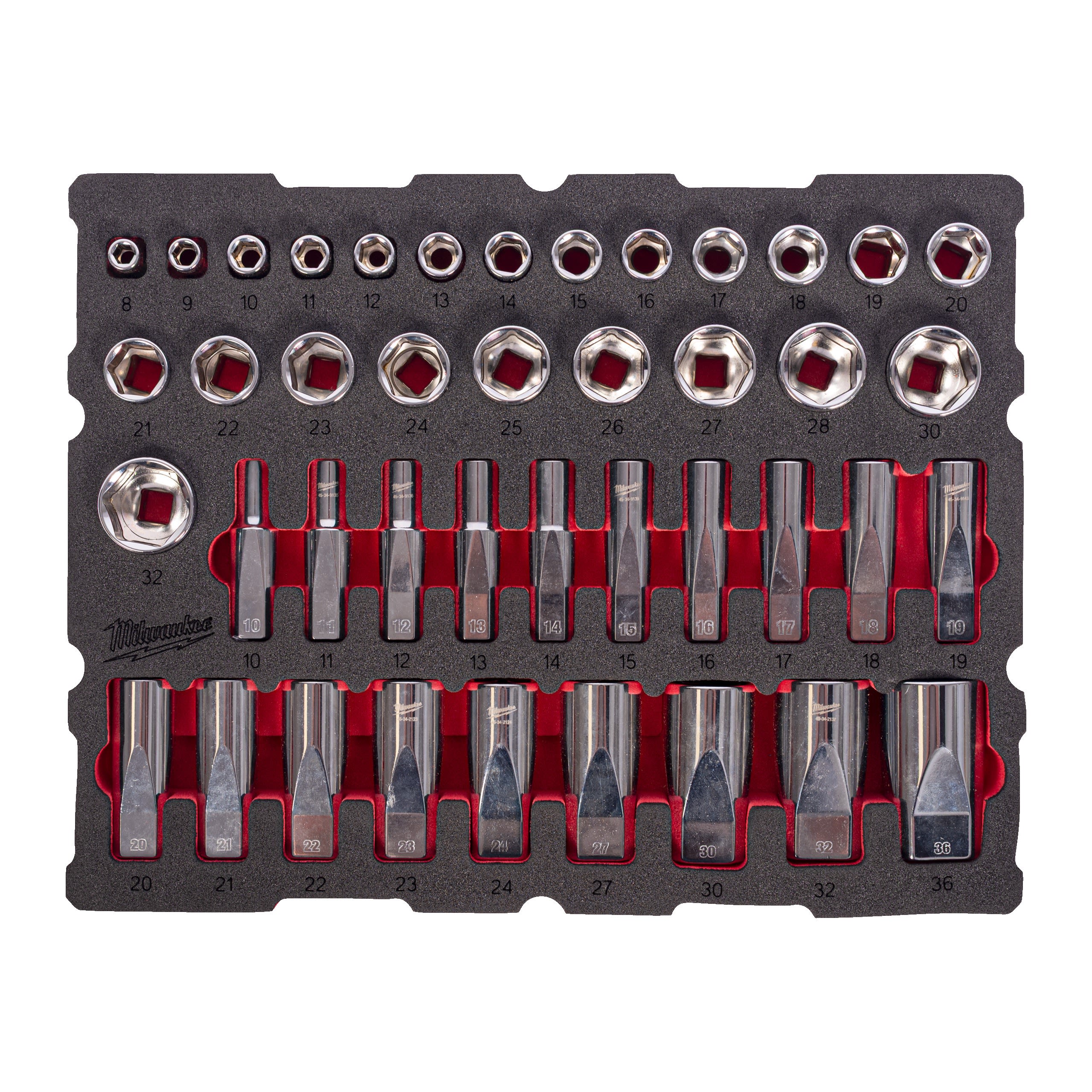 Milwaukee 86336414 Hylsnyckelsats 1/2", 42 delar