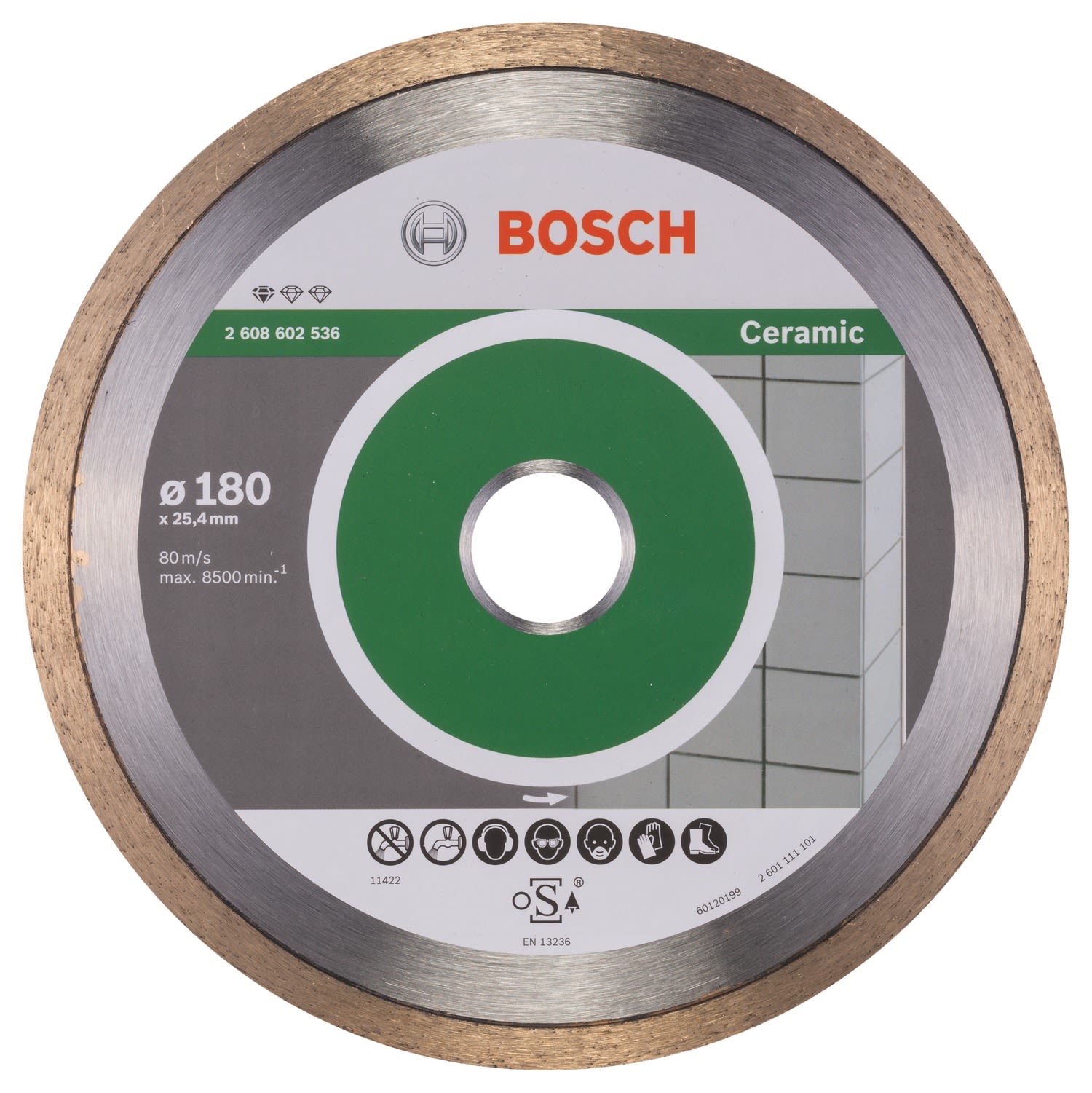 Bosch 2608602536 Diamantskiva 180x25,4 mm, 4 mm