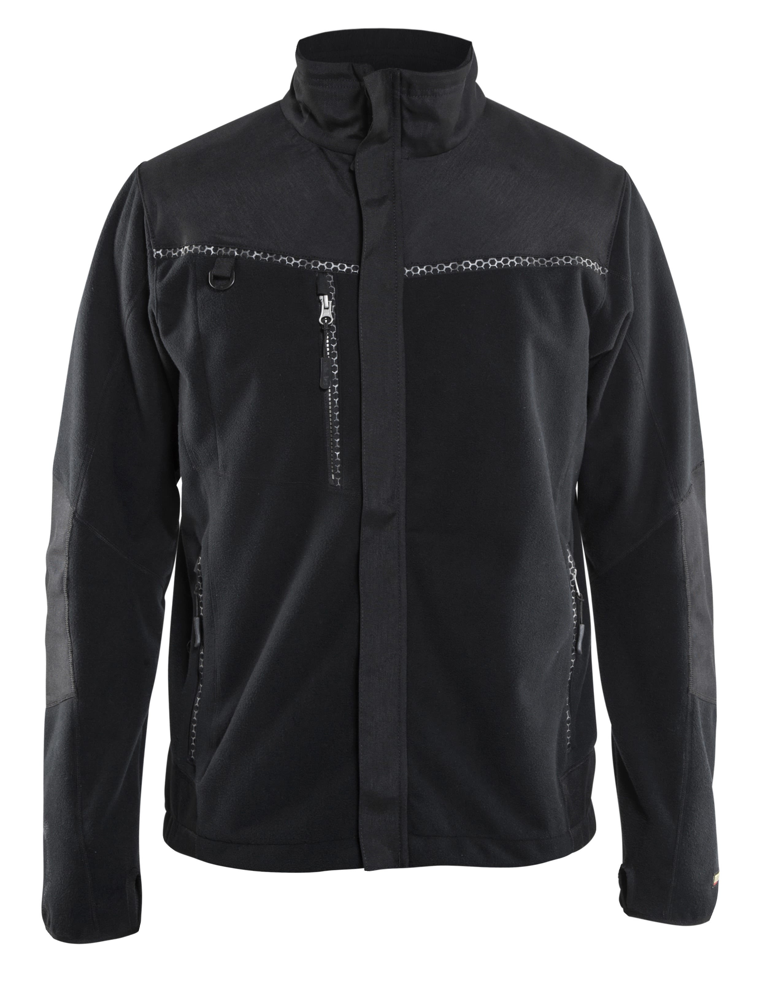 Fleecejakke vindtett sort xxxl