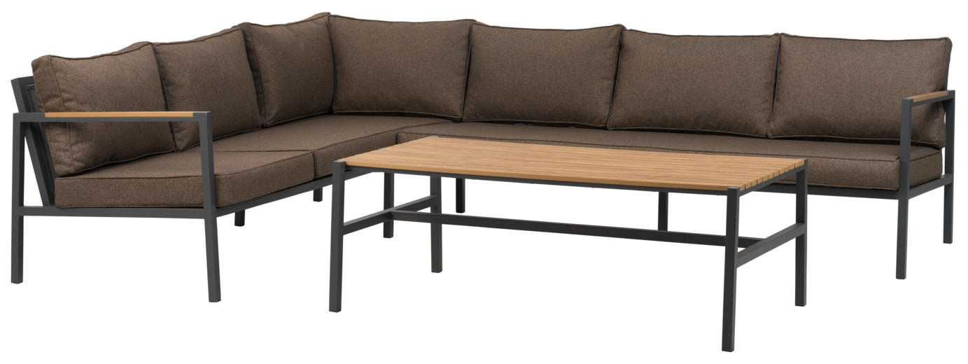 Brafab Cap Loungeset Antracit/Brun