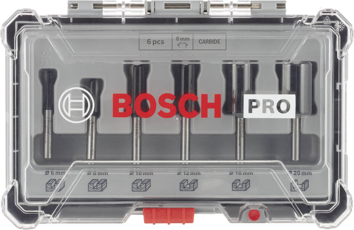 Bosch 2607017465 Frässtålset 6 mm, 6 styck