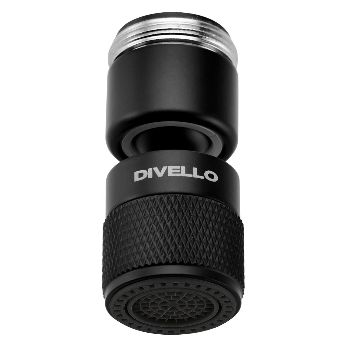 DIVELLO Inno M22+24 Luftblander med kugleled, M22x1.0 + M24x1.0 mm Sort