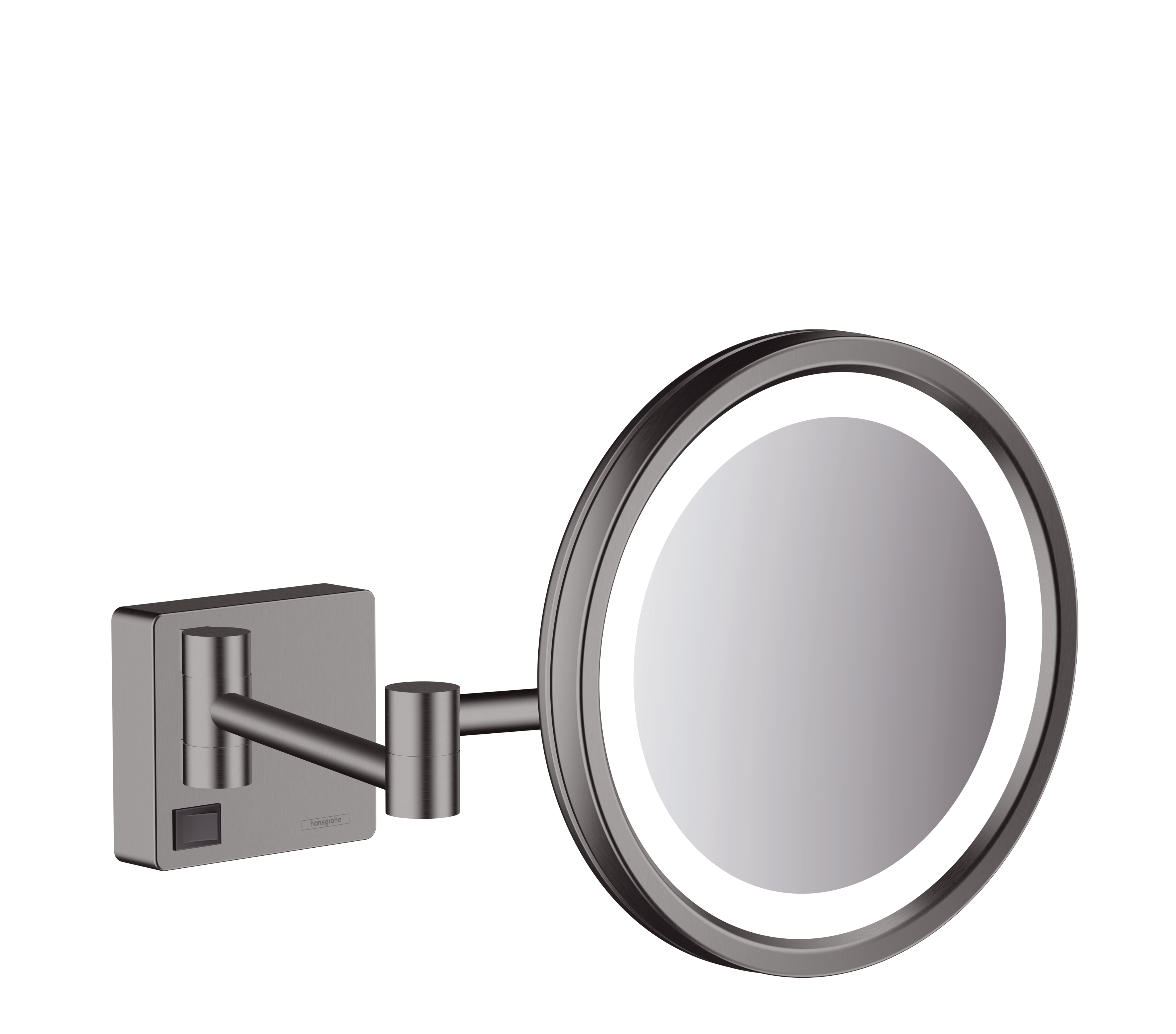 Hansgrohe AddStoris Rakspejl med LED-lys, 217 mm Børstet sort krom
