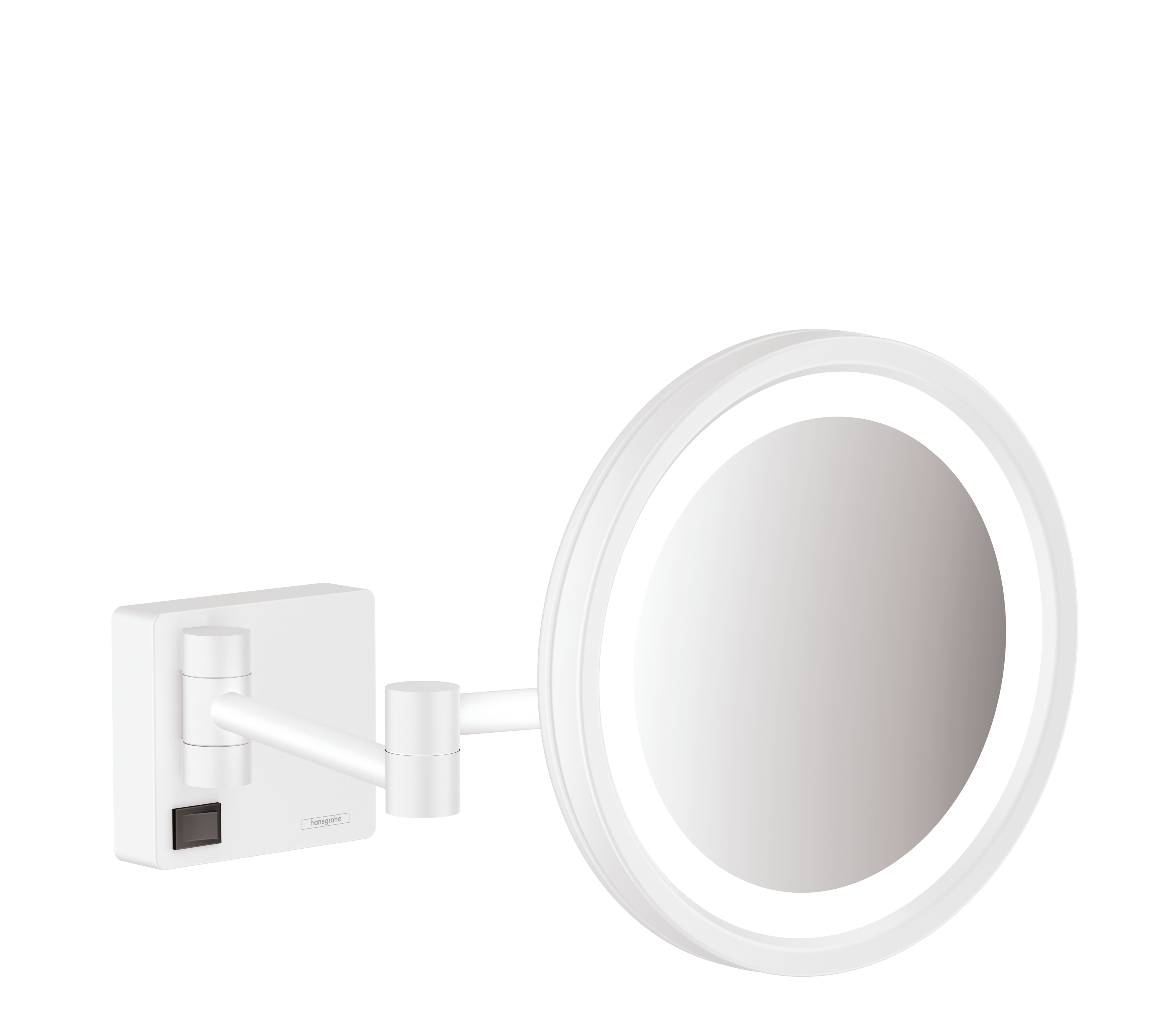 Hansgrohe AddStoris Makeupspejl med LED-lys, 217 mm Mat hvid