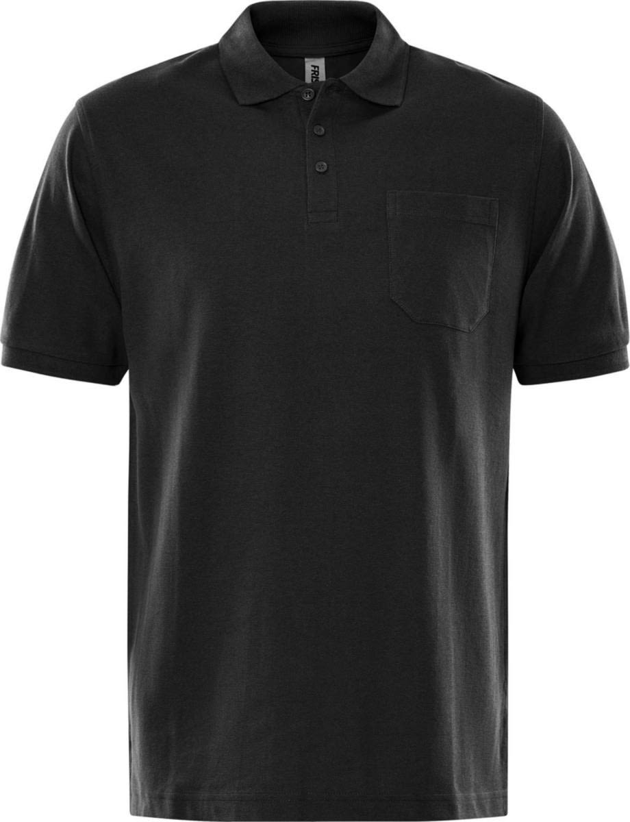 Fristads 1721 PIQ Poloshirt sort Sort