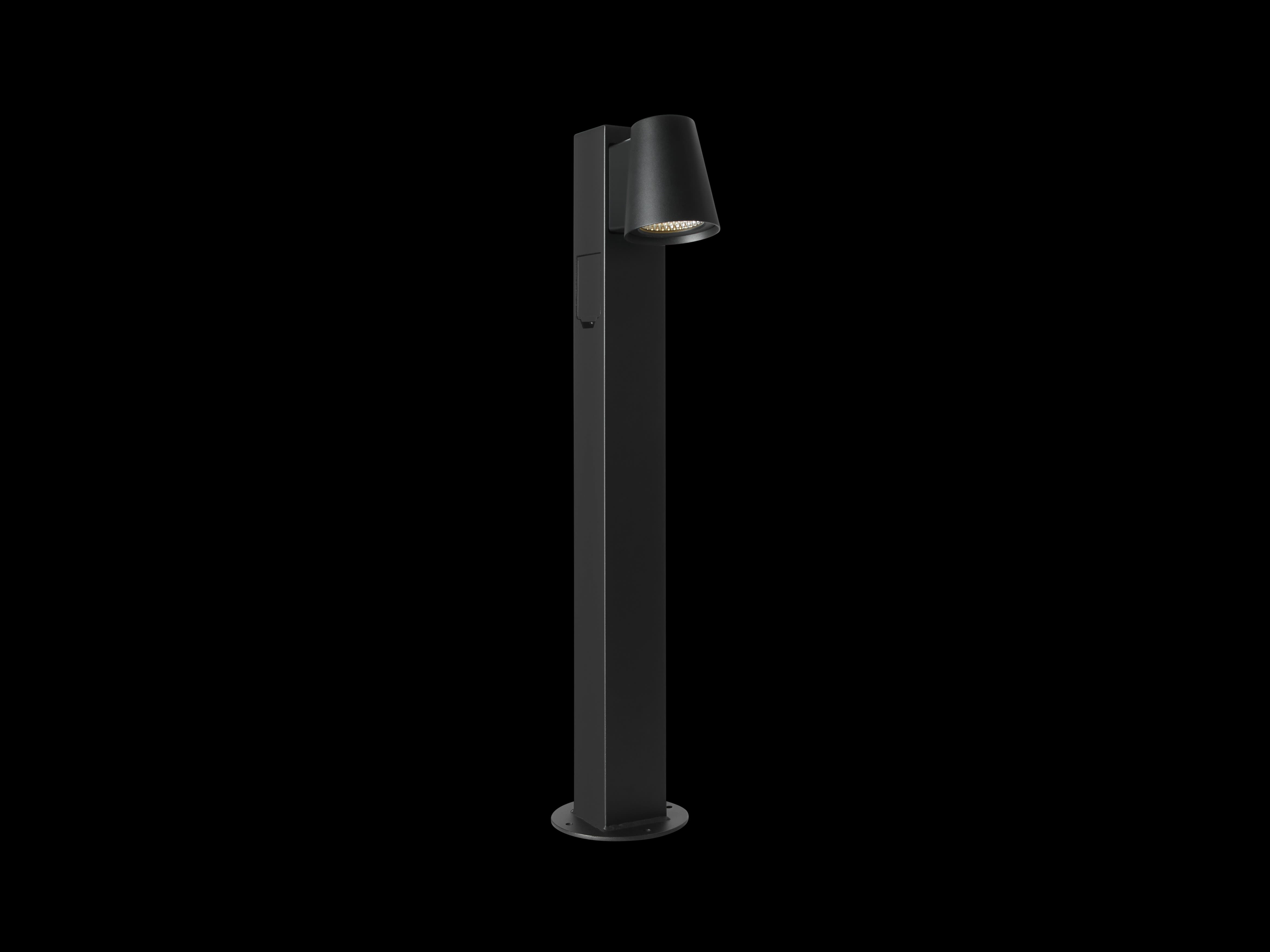 Hide-a-Lite Cone G2 Pollare med eluttag, LED Svart