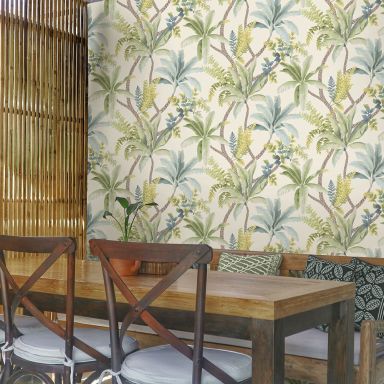 Holden Decor Journey to the East 91824 Tapet Saranda green/cream