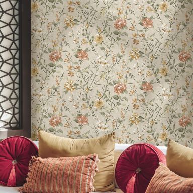 Holden Decor Journey to the East 91853 Tapet Sazanka neutral/orange