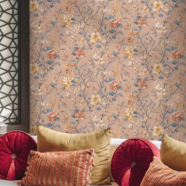 Holden Decor Journey to the East 91854 Tapet Sazanka coral