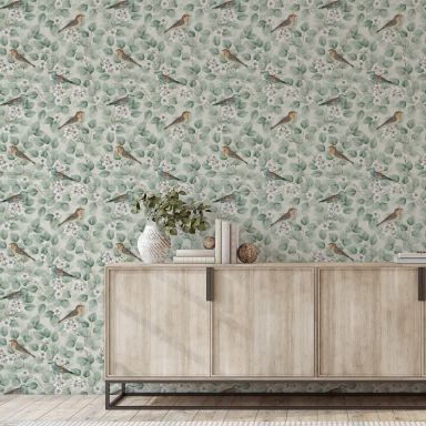 Arthouse Fantasia III 296402 Tapet Birds & Blossoms Green