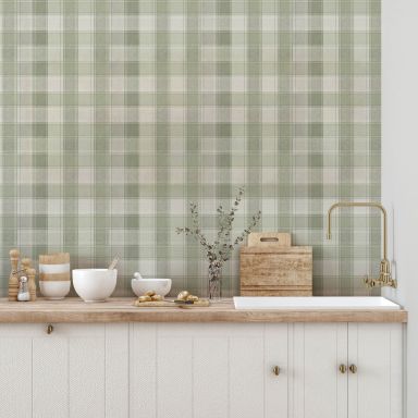 Arthouse Fantasia III 922806 Tapet Country Check Sage
