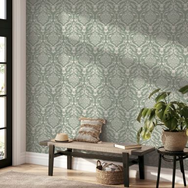 Arthouse Fantasia III 923706 Tapet Stag Damask Sage Green