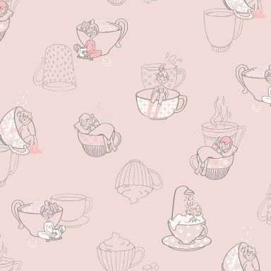 Fiona Walldesign No Limits 640408 Tapet Teatime