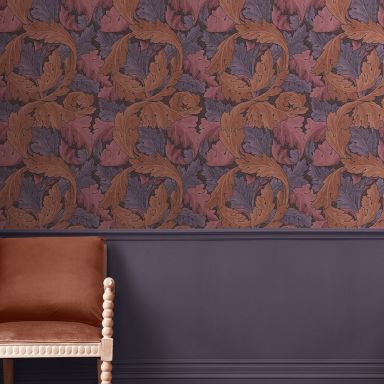 Graham & Brown William Morris At Home 124223 Tapet Acanthus Plum