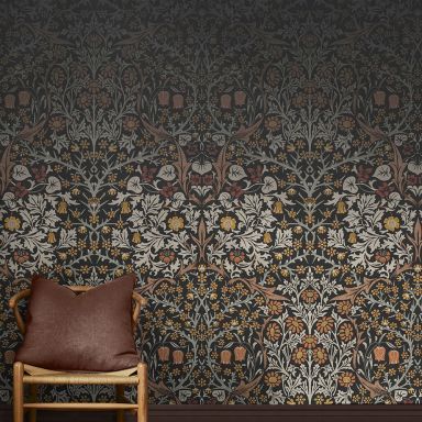 Graham & Brown William Morris At Home 125337 Tapet Blackthorn Charcoal Fixed Size Mural