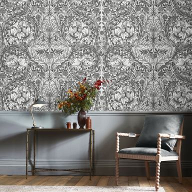 Graham & Brown William Morris At Home 125427 Tapet African Marigold Grey Fixed Size Mural