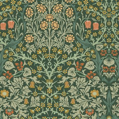 Graham & Brown William Morris At Home 124252 Tapet Blackthorn Deep Green