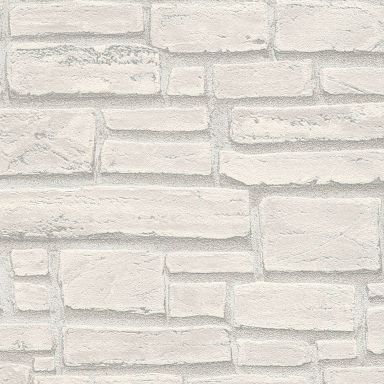 Living Walls Best of Wood´n Stone III T2316 Tapet vit/grå
