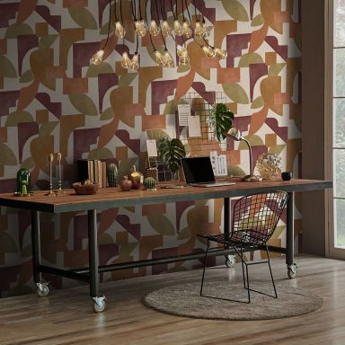 Holden Decor Utopia II 91714 Tapet Linnet Burgundy Burnt Orange