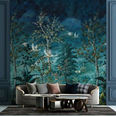 Holden Decor Utopia IIigital 99424 Tapet Midnight Canopy Blue