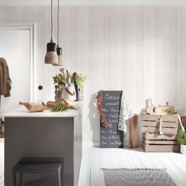 Living Walls Best of Wood´n Stone III T5046 Tapet vit/grå
