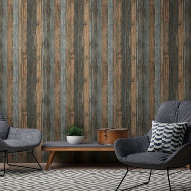 Living Walls Best of Wood´n Stone III T8612 Tapet grå/svart/brun