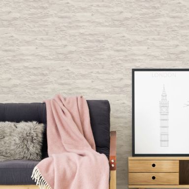 Living Walls Best of Wood´n Stone III T9083 Tapet grå/beige