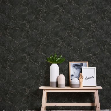 Living Walls Best of Wood´n Stone III T9911 Tapet grön/svart/beige