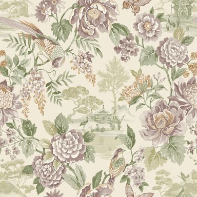 Holden Decor Journey to the East 91830 Tapet Hana green/cream