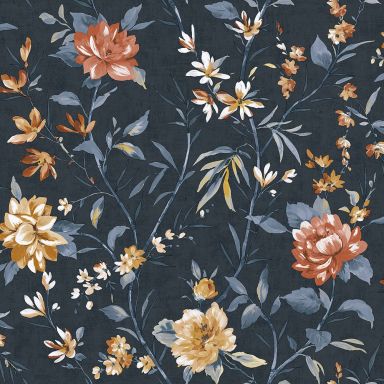 Holden Decor Journey to the East 91850 Tapet Sazanka navy