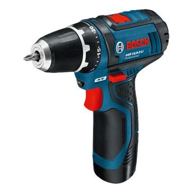 Bosch GSR 12V-15 Borskrutrekker med 2,0 og 4,0 Ah batteri og lader