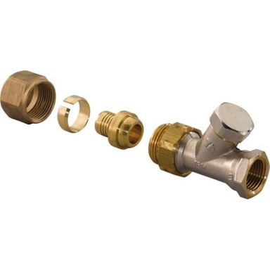 Uponor Fluvia Returventil inv gevind, 20 x 2,0 mm x G15