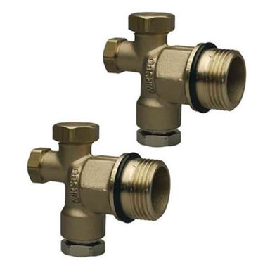 Uponor Vario B WGF Endestykke par, med avlufting, G25
