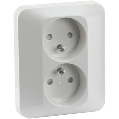 Schneider Electric Trend Vägguttag infällt, ojordat, 2-vägs