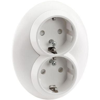 Schneider Electric Renova WDE006885 Vägguttag infällt, jordat, 2-vägs, vit