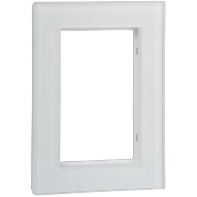 Schneider Electric Exxact Solid Ram till 2-vägs vägguttag, glas, vit