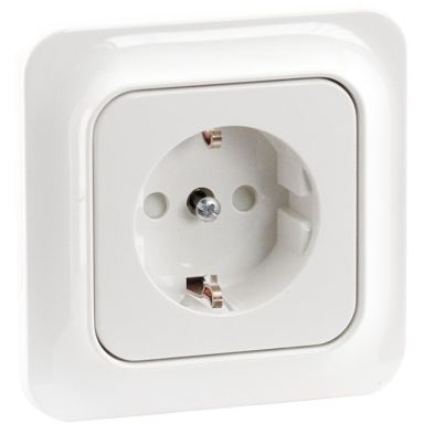 Schneider Electric Trend Vägguttag infällt, jordat med 1-facksram