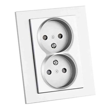 Elko Plus Stikkontakt innfelt, ujordet, 2-veis