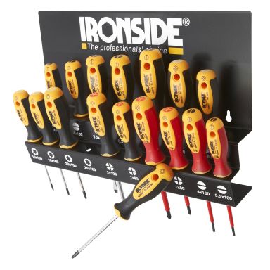 Ironside 120555 Ruuvitalttasarja 17 osaa, mukana seinäteline