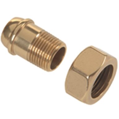 MMA 4161207 Nippel rak, till radiatorventil, med mutter
