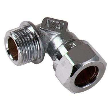 Vatette FG035043420 Vinkelkoppling 90°, förkromad, utv gänga