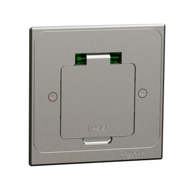 Schneider Electric Unica System+ Golvuttag metall, jordad