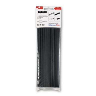 Hellermann Tyton HIS-3 Bag Krympeslange 200 mm, 3:1, 10-pakning