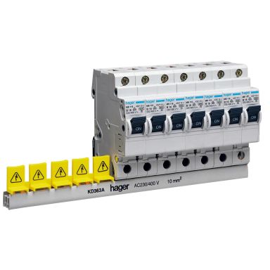 Hager KZ059 Suojakansi vaihekiskoon, 10 kpl