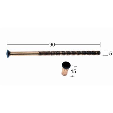 Habo 76869 Trykkskrue M5, med hylsemutter, 2-pakning