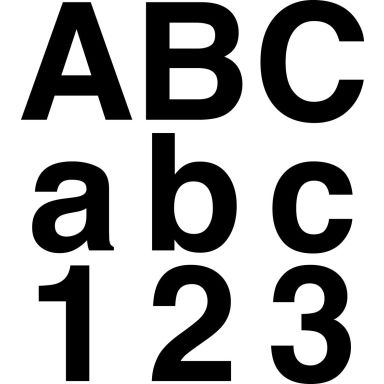 Systemtext 1109SVART1 Nummerskylt självhäftande, 0-8