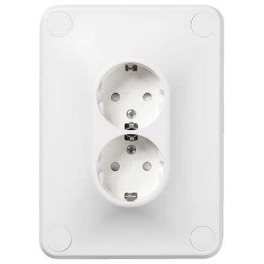 Schneider Electric WDE000925 Seinäpistorasia 2-osainen, upotettu, valkoinen