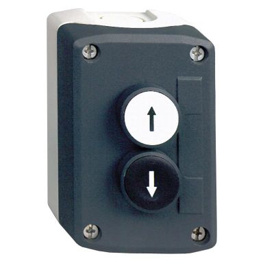 Schneider Electric XALD222 Tryckknappslåda pil upp/ned, komplett